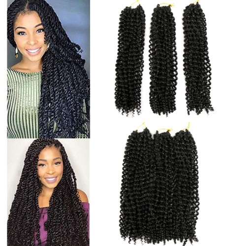 Black Water Wave Passion Twist Crochet Braids Hair Extensions PW1347