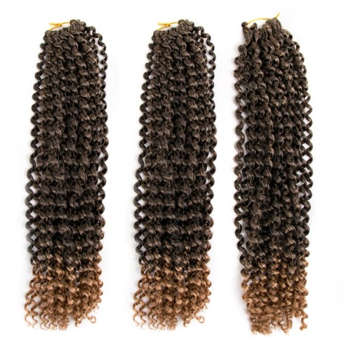 Brown Ombre Water Wave Passion Twist Crochet Braids Hair Extensions PW1348