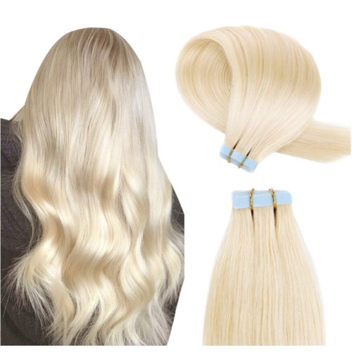 Blonde Human Hair Tape In Hair Extensions PW1081