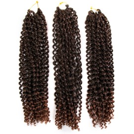 18" Water Wave Passion Twist Crochet Braids Hair Extensions PW1346