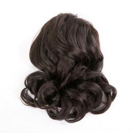 Dark Brown Natural Roll Synthetic Ponytail Hair Extensions PW1350