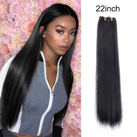 22" African Yaki Straight Synthetic Hair Extensions PW1343
