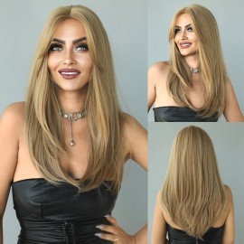 Brown Blonde Straight Synthetic Wig RW110