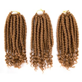 Light Brown 12" Spring Passion Twist Crochet Hair Extensions PW1338
