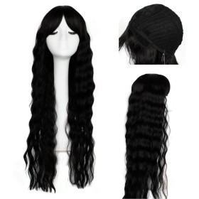 Black Long Wavy Synthetic Wigs RW235