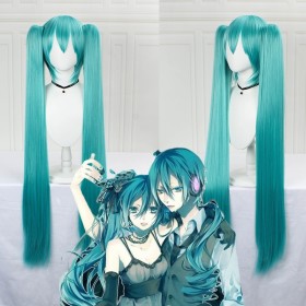 VocAloid Miku Blue Long Straight Synthetic Cos Wig CW157