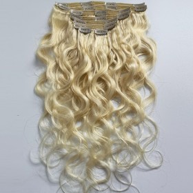 Blonde Body Wave Lace Clip In Human Hair Extension PW1069