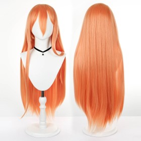 Chainsaw Man Power Light Orange Straight Synthetic Cos Wig CW151
