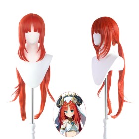Genshin Impact Nilou Red Ponytail Synthetic Cosplay Wigs CW828