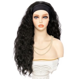 Black Loose Curly Synthetic Headband Wigs HW1304