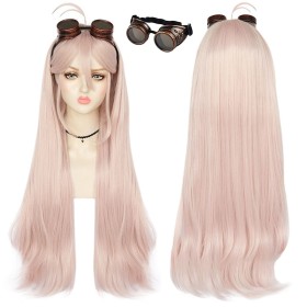 Danganronpa V3 Miu Iruma Pink Straight Synthetic Cosplay Wig CW350
