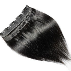 18" Human Hair Clip In Hair Extensions Straight PW1019