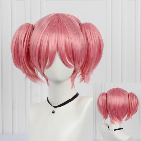 Puella Magi Madoka Magica Pink Short Synthetic Cosplay Wig CW140