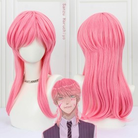 Tokyo Revengers Sanzu Haruchiyo Pink Synthetic Cos Wig CW160