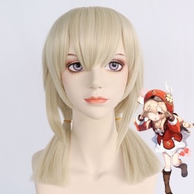 Genshin Impact Klee Blonde Synthetic Cosplay Wig CW337