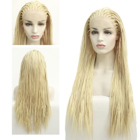 Fashion Blonde Three Dreadlocks Lace Front Synthetic Braided Wig BW369