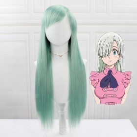 The Seven Deadly Sins Elizabeth Light Green Straight Synthetic Cos Wig CW148
