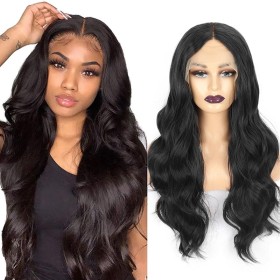 Black Red Braided Lace Front Wigs LF067