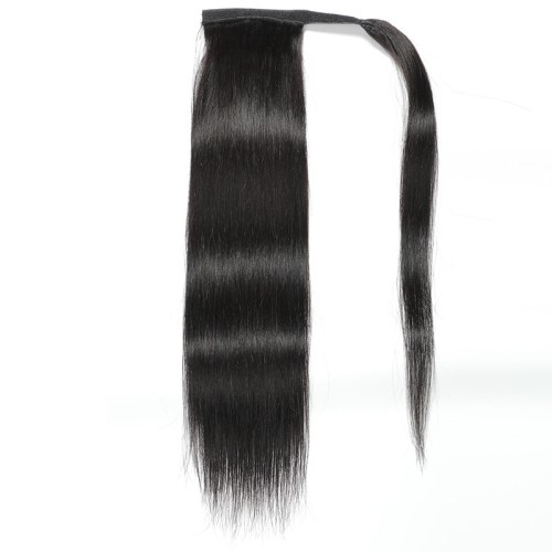 Straight Wrap Around Human Hair Ponytail Extension PW1046
