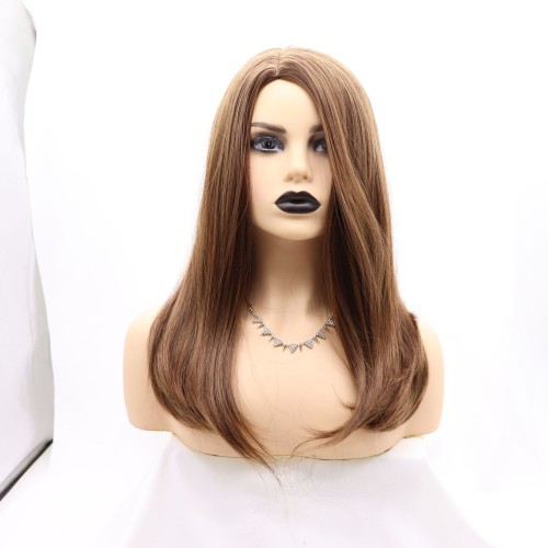 Two Tone Brown Straight Synthetic Wigs RW745