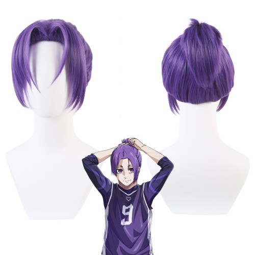 Blue Lock Reo Mikage Purple Ponytail Cosplay Wigs CW888