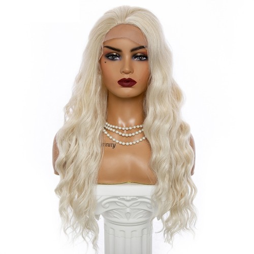 Blonde Long Wavy Lace Front Synthetic Wigs LF1280