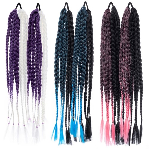 Colorful Three-Strand Braiding Synthetic Hair Extensions PW1327