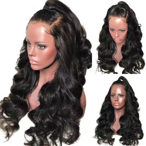 Fashion Black Body Wavy Lace Front Synthetic Wig LF516