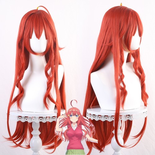 The Quintessential Quintuplets Nakano Itsuki Red Long Straight Cosplay Wigs CW898