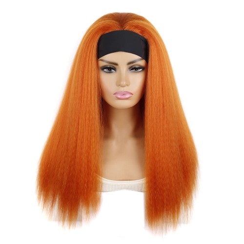 Orange Yaki Straight Synthetic Headband Wigs HW960