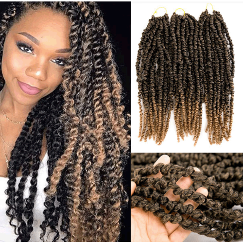 Brown Ombre Spring Passion Twist Crochet Hair Synthetic Extensions PW1337